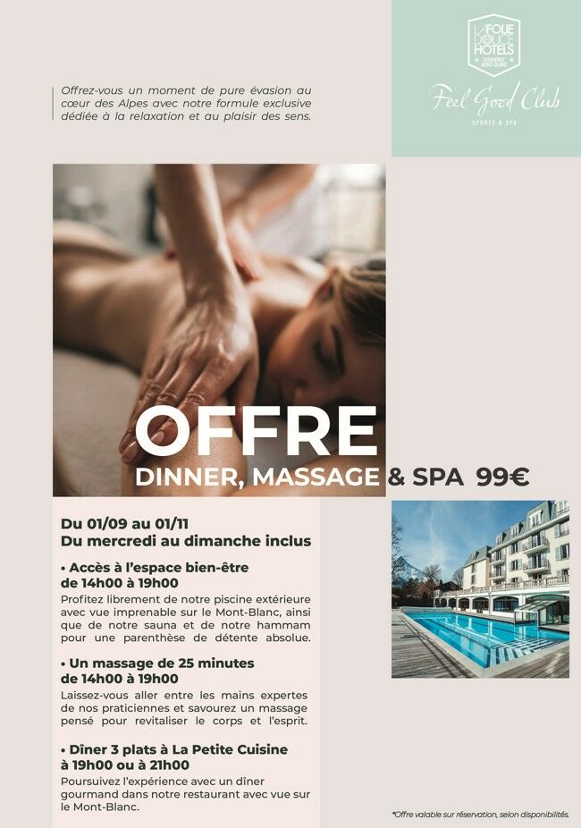 Offre Diner, Massage et Spa - La Folie Douce Hotels - 4